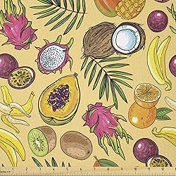 Ambesonne Fruit Fabric by The Yard, Various