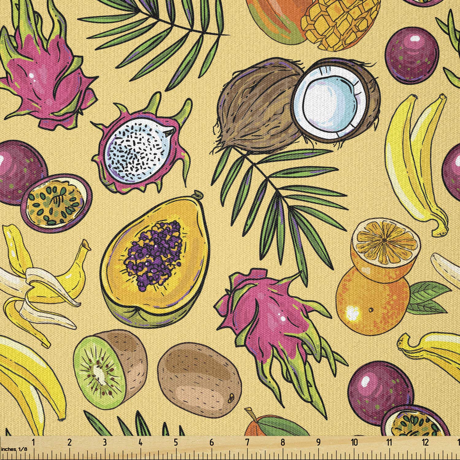 Ambesonne Fruit Fabric by The Yard, Various