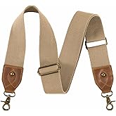 Nefelibata Purse Strap-2"Crazy Horse Leather Bag Strap Adjustable Replacement,Retro Jacquard Embroidery Crossbody Straps