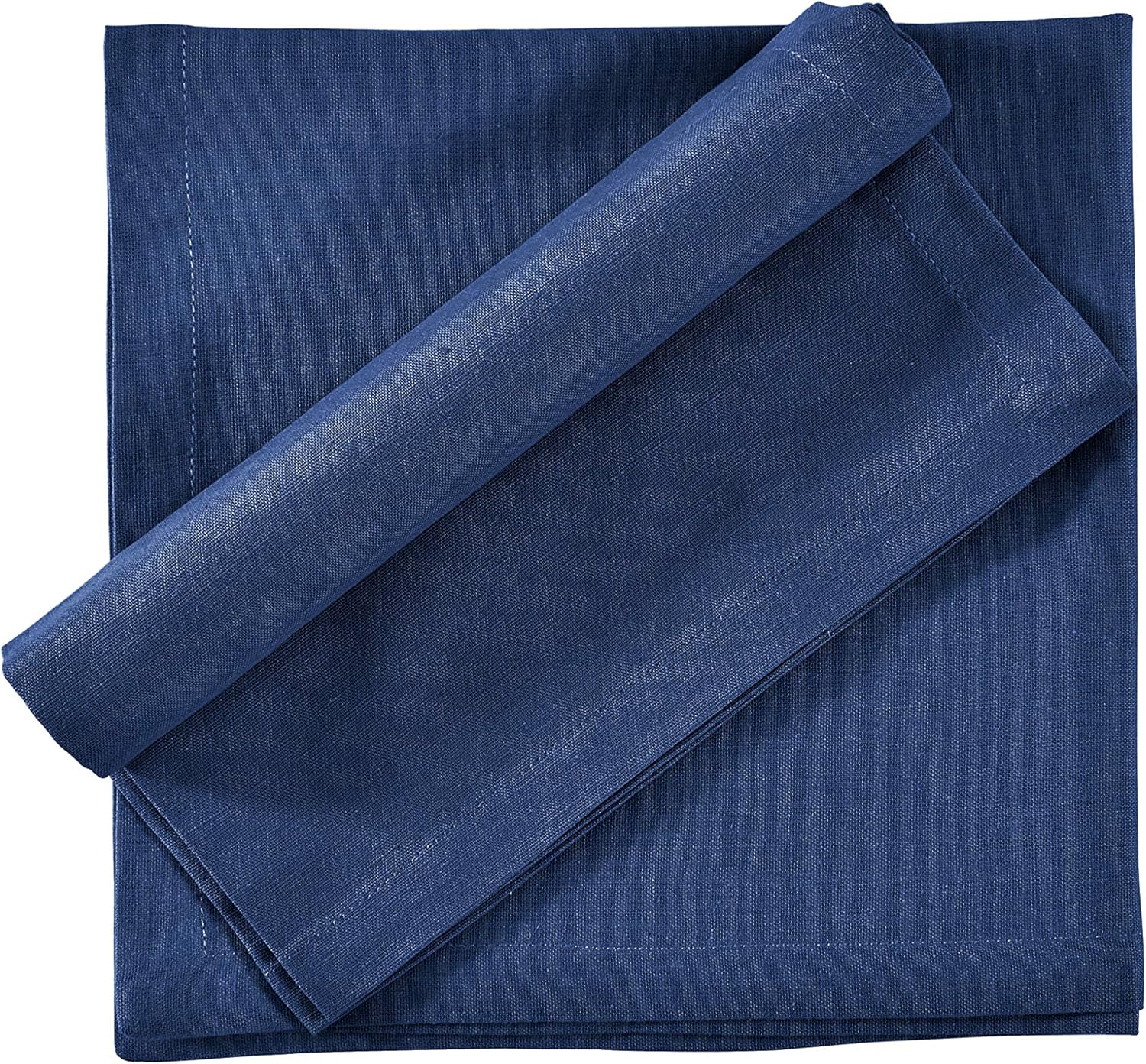 FINGERCRAFT- Dinner Cloth Napkins, 18X18 Natural Cotton Linen Fabric, Set of 12 Pack Premium Quality Mitered Corners for Every Day Use, Napkins are Pre Shrunk and Good Absorbency Multi Color: Home & Kitchen