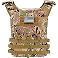 KUIEDIS Tactical Outdoors Vest,Fully Adjustable Breathable,Lightweight Modular Paintball Police Airsoft Vest