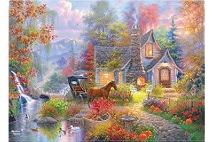 RoseArt - Abraham Hunter - Fairytale Cottage - 1000 Piece Jigsaw Puzzle for Adults