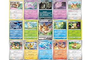 POKÉMON Pokemon Eevee Card Bundle - Guaranteed 1 Ultra Rare - 5 Eeveelution Holofoil Cards - No Duplicates