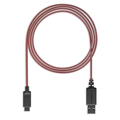 Lioncast USB-C Ladekabel für Nintendo Switch, Joy-Con Charging Cable, gleichzeitiges Aufladen und Spielen an der Nintendo Swi