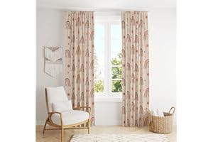 Llylumty Boho Rainbow Blackout Window Curtains for Kids Room,Modern Art Bohomian Sun Moon Cute Cartoon Cloud,Abstract Geometric Windows Drapes Darking Curtain 27.5x63in,2 Panel Set