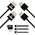 PERLESMITH 2-Pack 10 Feet Ultra-Slim HDMI Cables 3D & 4K Rated with Ethernet - Bonus a Right Angle Adapter and 3 PCS Cable Tie