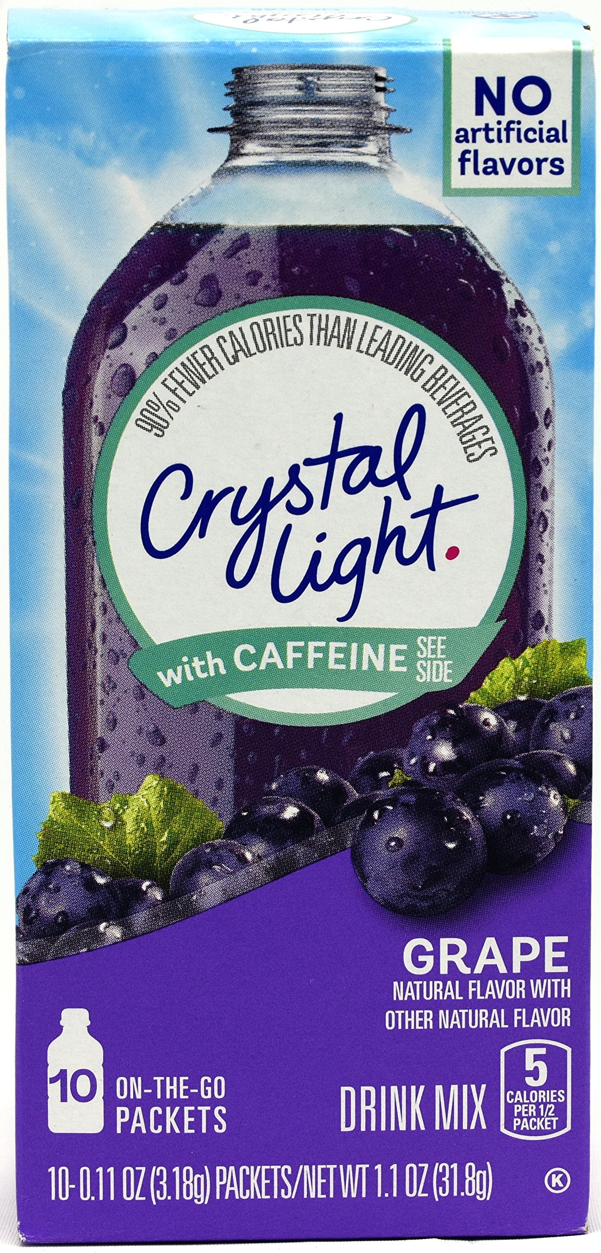 Crystal Light On The Go Citrus Caffeine, 10 Packets (Pack