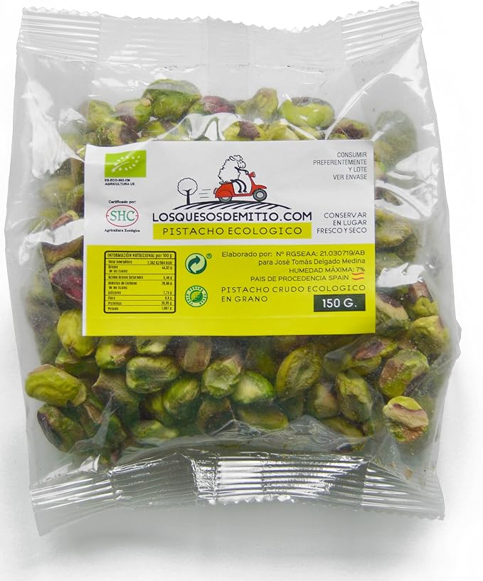 Pistacho Ecológico pelado y crudo sin sal añadida, cultivado en ...