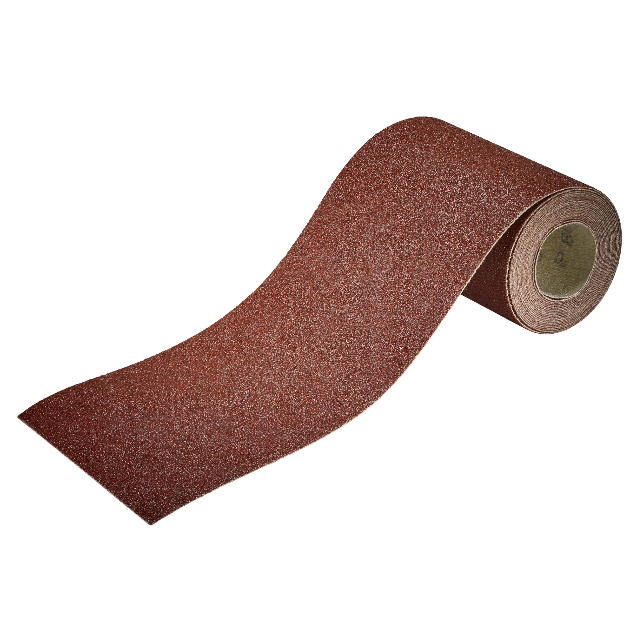 wolfcraft adhesive sandpaper roll, 4m x 115 mm I 1740000 I grit 80 I for wood and metal I for orbital sanders and hand sanders