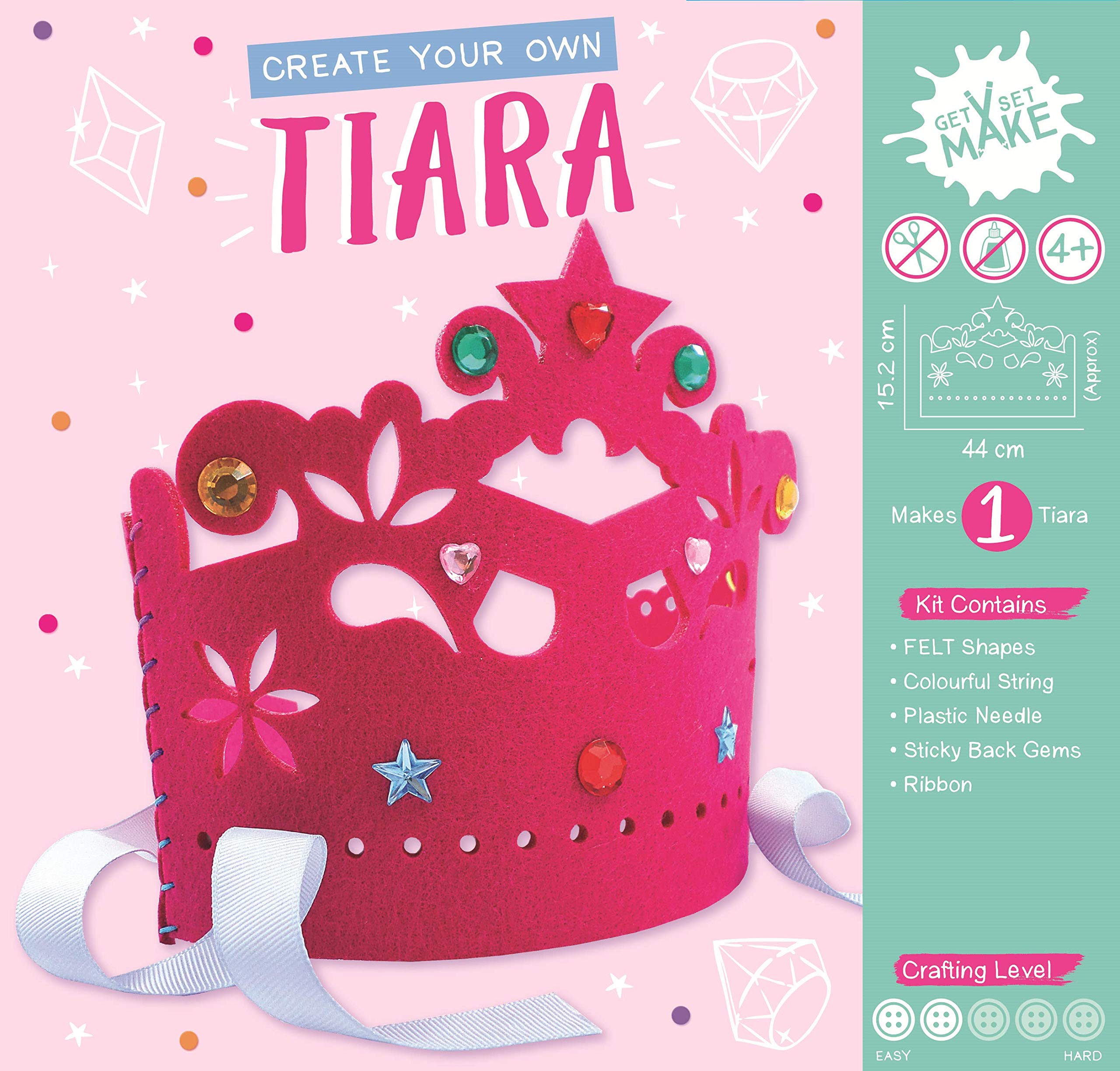Express Yourself MIP Get Set Make Create Your Own Felt Tiara Kids Craft Kit for Kids GSET005