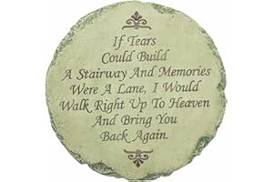 Spoontiques - Garden Décor - If Tears Could Build A Stairway Memorial Stepping Stone - Decorative Stone for Garden