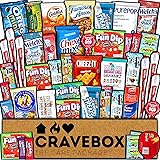 CRAVEBOX Snack Box Variety Pack Care Package (45 Count) Finals Gift Basket Stuffers Kids Teens Grandchildren Men Women Adults