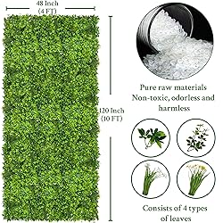 ODTORY Artificial Plant Wall Roll: 4FT X10FT