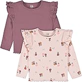 Gerber Baby-Girls Toddler 2-Pack Double Ruffle Long Sleeve TopsShirt