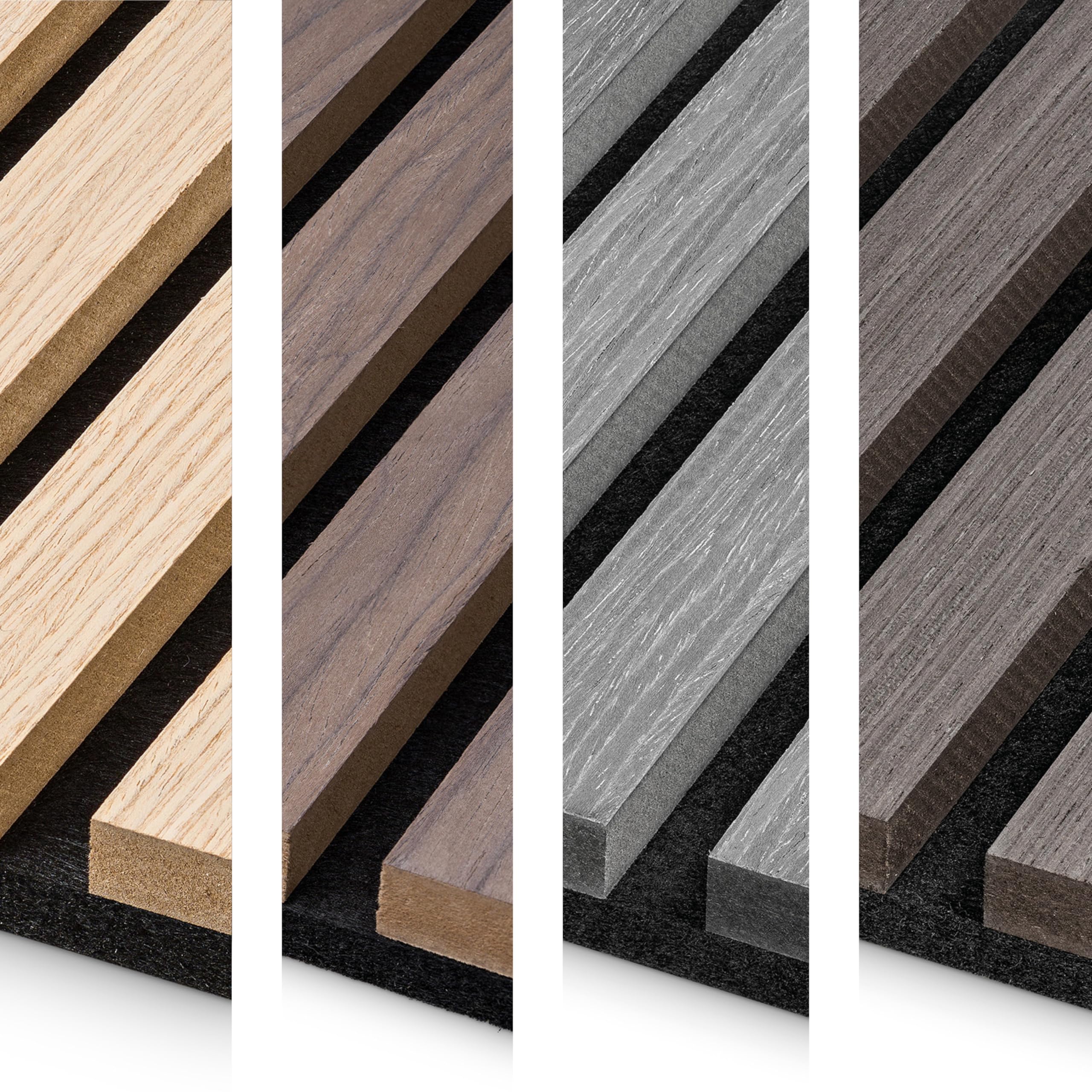 HAGEFOL Acoustic Panels Wooden Panels Pattern Box (17 x 12 cm) for Colour Oak, Walnut, Grey and Black