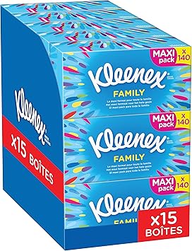 Kleenex Family Pack de 15 caja de pañuelos de papel: Amazon.es: Salud y cuidado personal