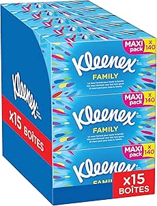 Kleenex Family Pack de 15 caja de pañuelos de papel : Amazon ...