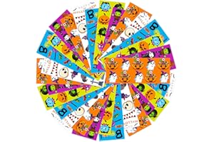 kortes 100-Sheets Kids Halloween Stickers Over 1320pcs, Vinyl Waterproof Halloween Pumpkin Stickers for Kids Halloween Party Favors