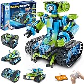 Sillbird Robot Car Building Kit with Remote Control STEM Gift for Boys 8-14 | Coding Stunt Racer Toys, Birthday Presents for Kids Age 8+, App-Controlled, Buildable 5in1 Models, Rechargeable, 662 Pieces