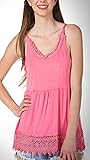 Women Lace Flare Camisole Tank Top - lace Trim and