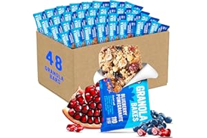 Cooper Street Blueberry Pomegranate Granola Bakes (48 Count) – Individually Wrapped Soft and Chewy Granola Bars Bulk – Low Sodium, Nut & Dairy Free - Perfect As Healthy Bulk Office or Classroom Snacks