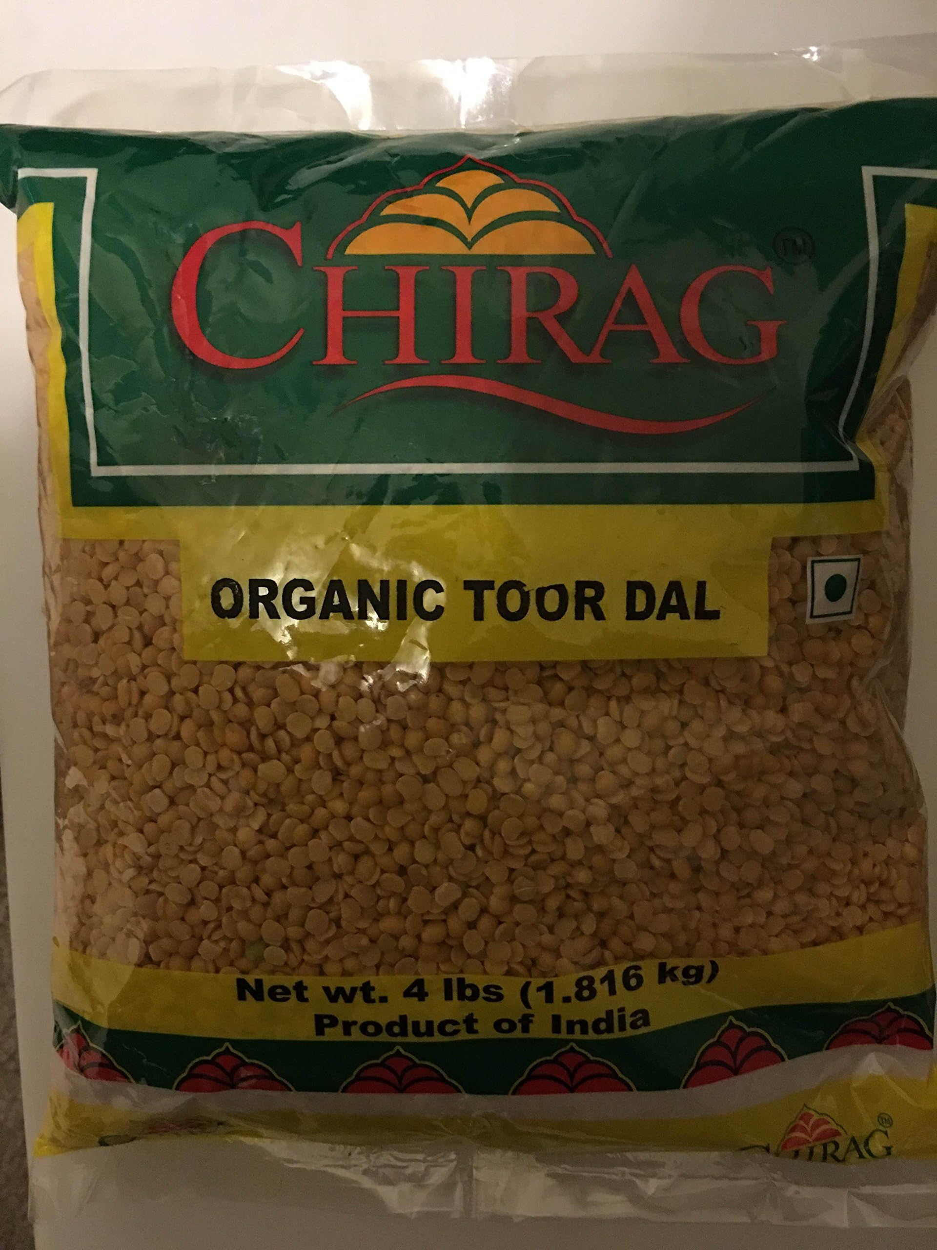 CHIRAG Organic Toor Dal - 4 lbs (1.816 kg.)