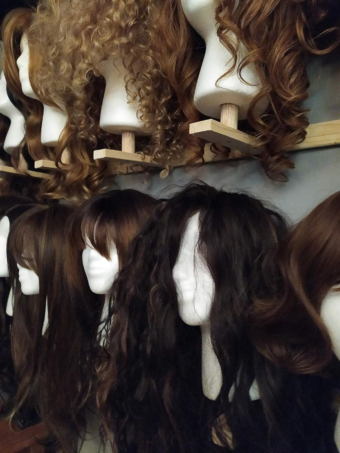 Hanging Wig Rack Hat Rack Organizer Wigs on Display Hang