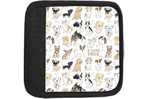 TPOAEL 2 Pack Luggage Handle Wrap Travel Tags - Set of Luggage Tags for Suitcases, Identifiers, Marker, and Handle Covers - Cruise Accessories and Travel Gifts（Cute Doodle Dog