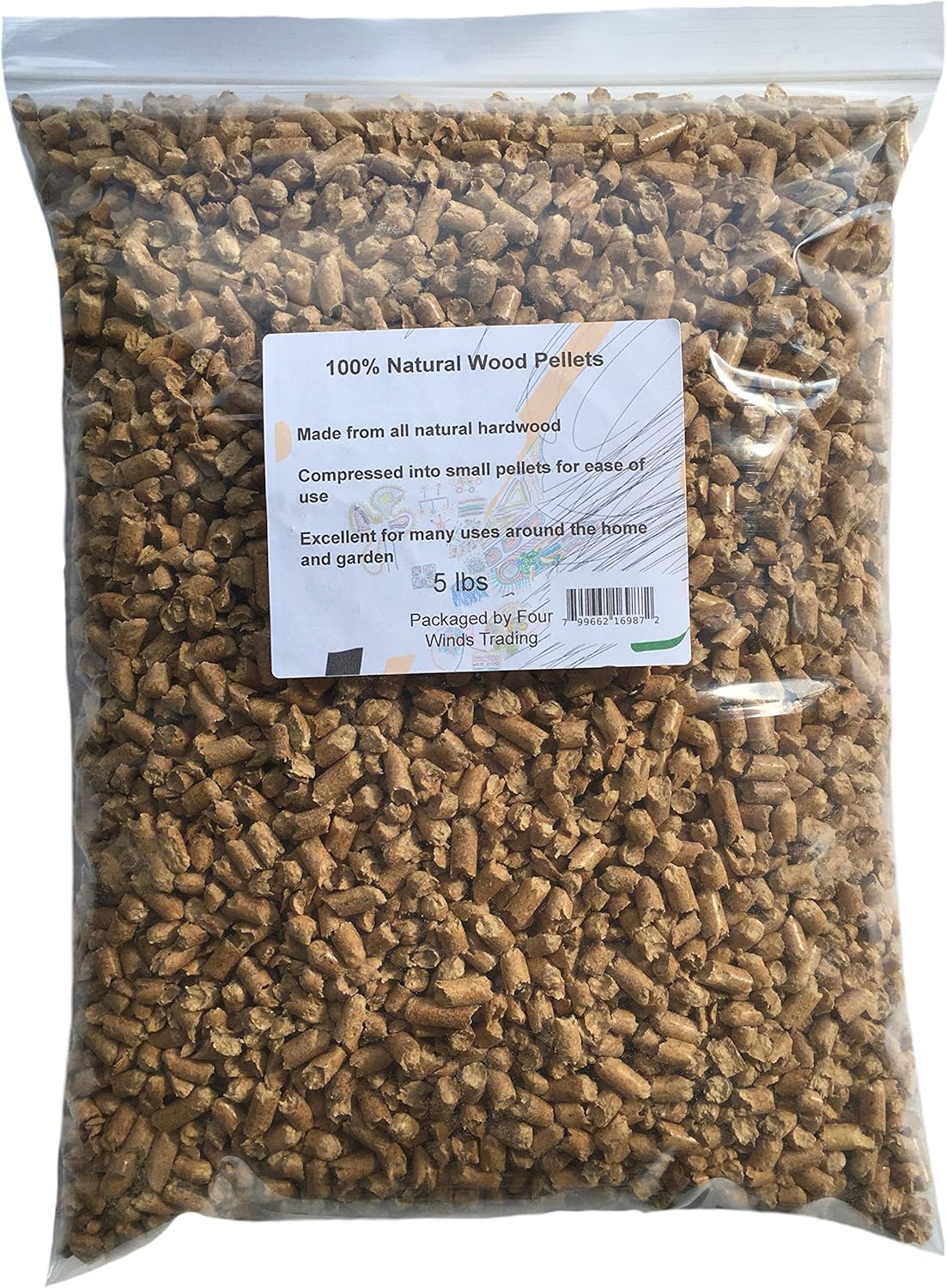 100 Natural Wood Pellets (5 lb) Garden & Outdoor
