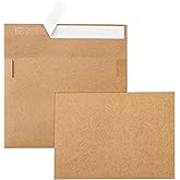 Silunkia Brown Blank Thank You Cards and Envelopes 4.25 x 5.5 Heavyweight Flat Cardstock and A2 Envelopes Printable Self Seal 20 Packs for Wedding Invitations, Party, Graduations