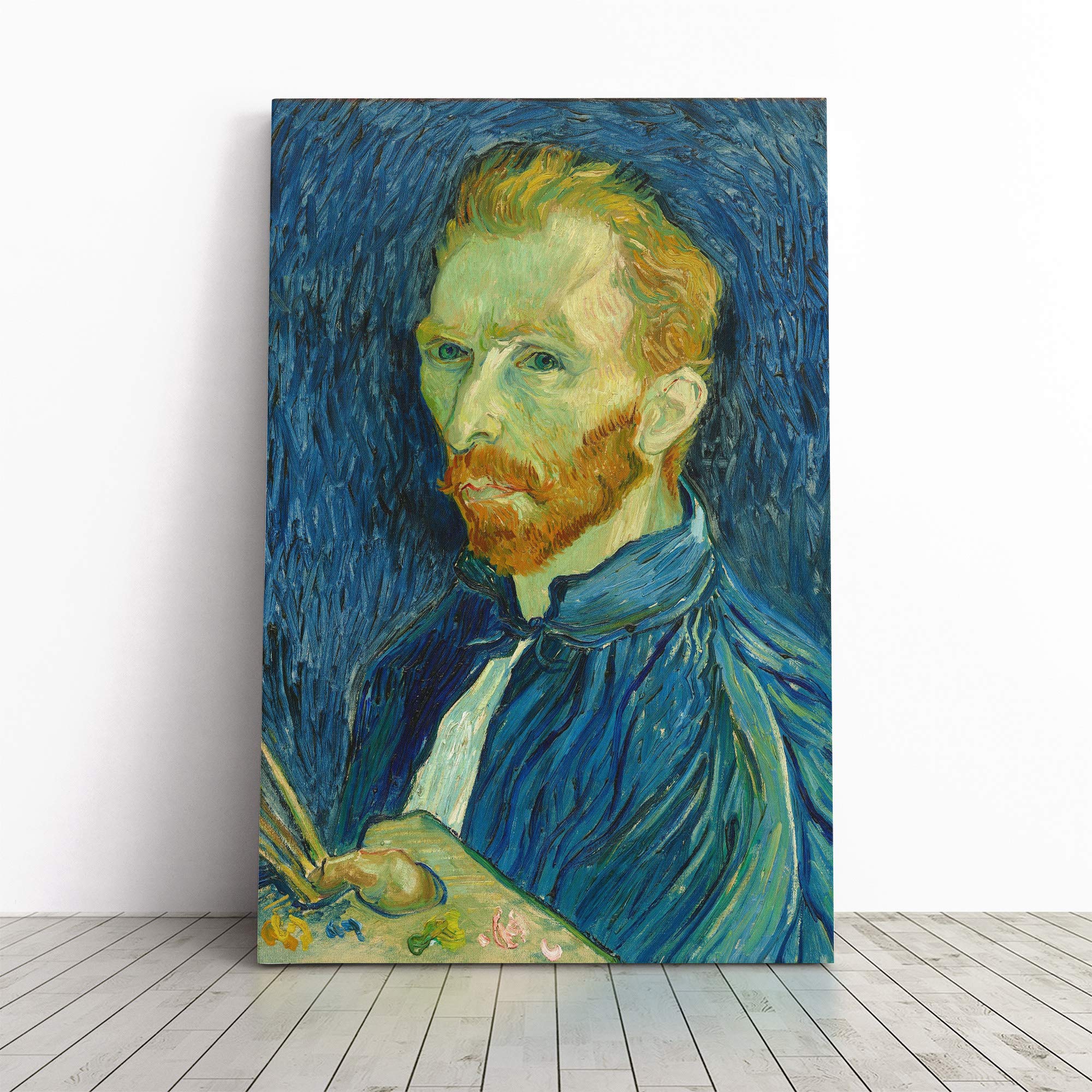 Vincent Van Gogh Self Portrait (7) Canvas Print | Gallery Wrapped 30mm Frame Wall Art | 20x14 inches | Ready to Hang | Modern People Picture | Living Room Bedroom Lounge Office