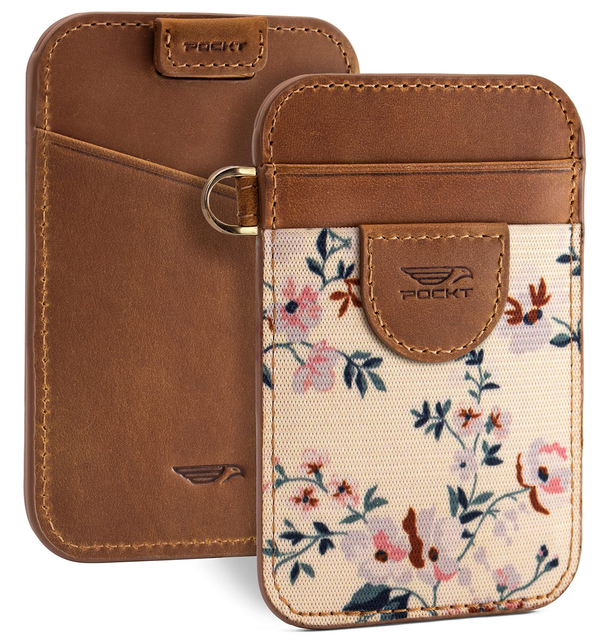 Photo 1 of POCKT Slim Card Holder Wallet For Men and Women - Minimalist Front Pocket Wallet Elastic Credit Card Holder Genuine Leather RFID Blocking Card Case Wallets | Bloom