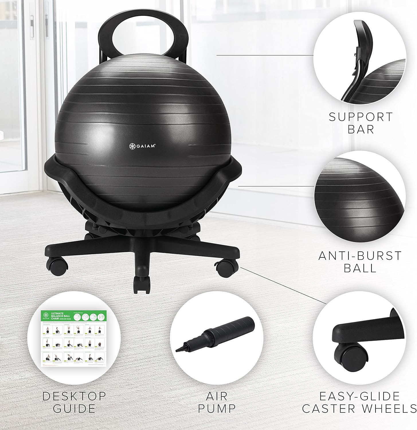 gaiam ultimate balance ball chair