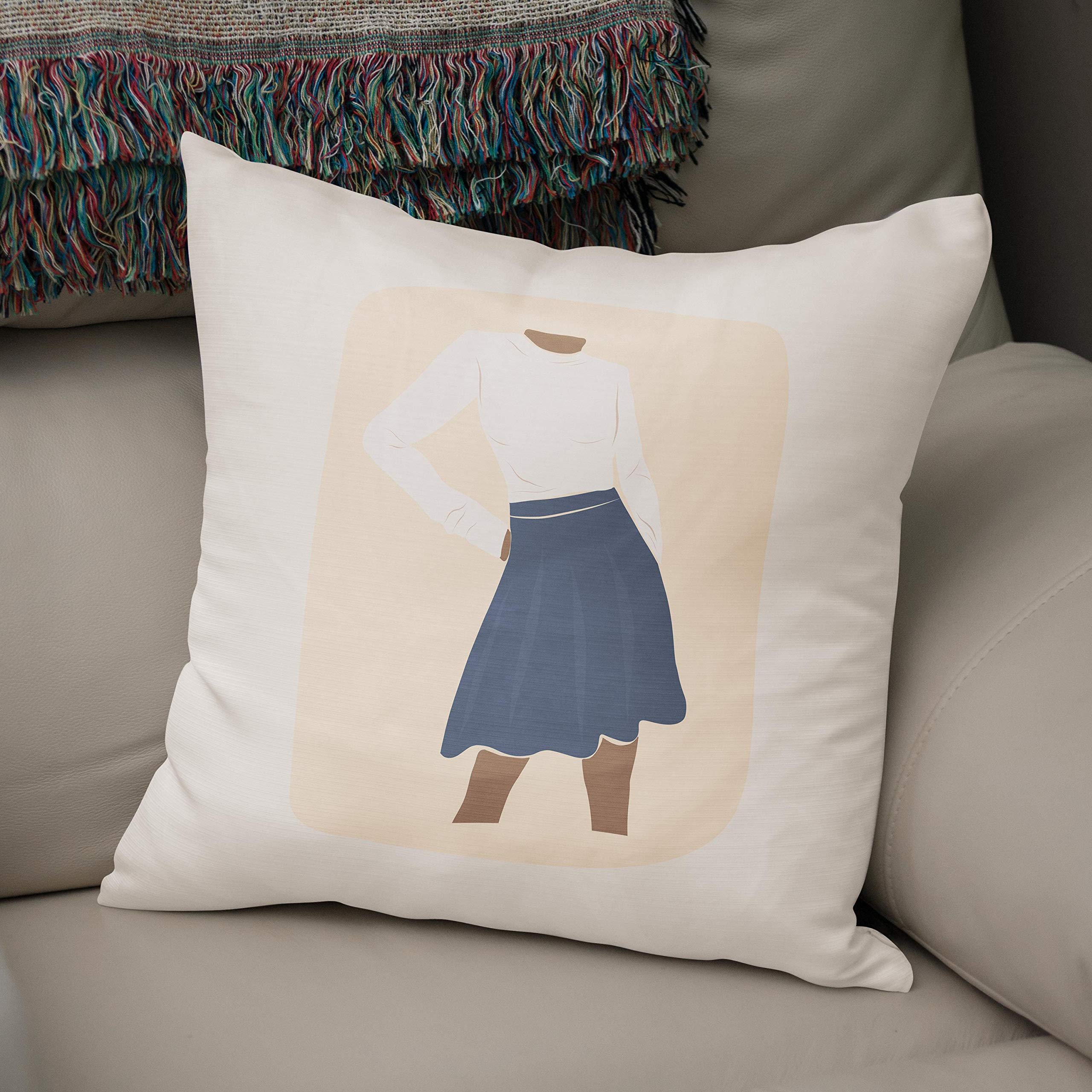 Bonamaison, Decorative Cushion Cover - 50% Cotton 50% Polyester - 43x43cm - Designed and Manufactured in Turkey