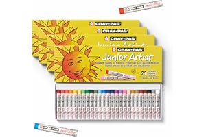 SAKURA Cray-Pas Junior Artist Soft Oil Pastels for Artists - 25 Color Set - 4PK