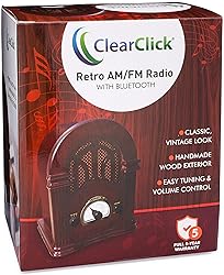 ClearClick Retro AM/FM Radio with Bluetooth