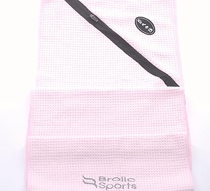 BrolicSports Fitness-Handtuch 30x110 cm - angenehm schmal - Kleine integrierte Tasche mit Zip geeignet für Das Fitnessstudio 