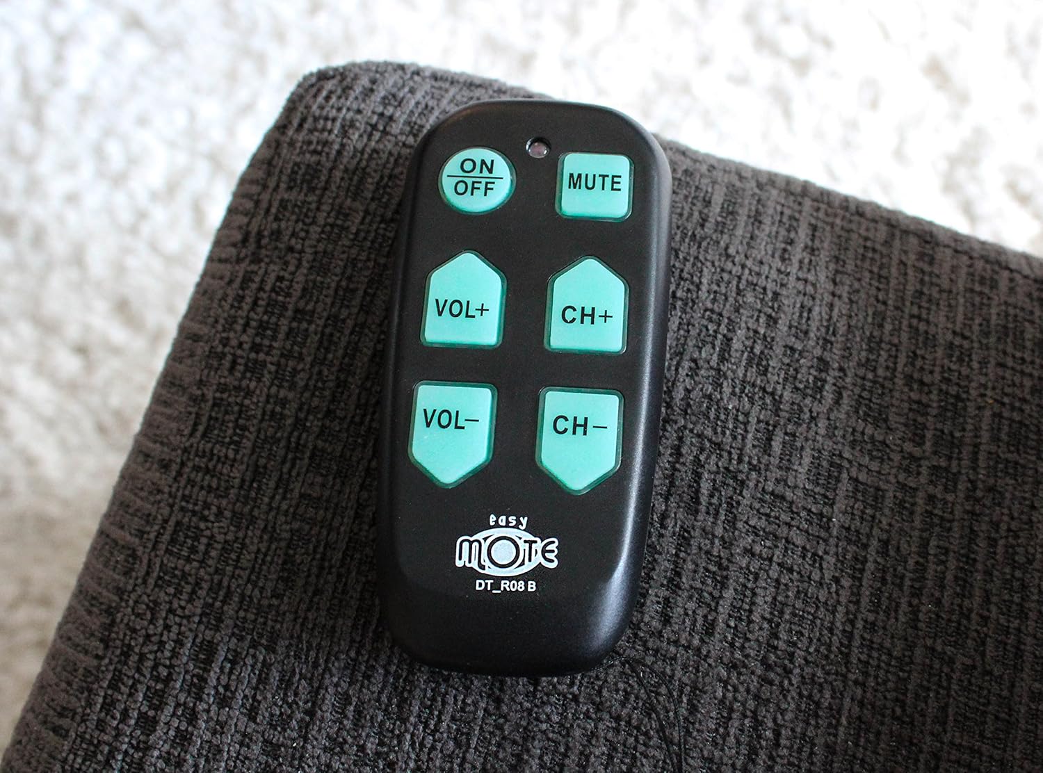 Universal Big Button TV Remote - EasyMote | Backlit, Easy Use, Smart, Learning Television & Cable Box Controller, Perfect for Assisted Living Elderly Care. Black TV Remote Control: Electronics