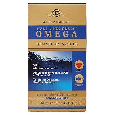 Solgar Wild Alaskan Full Spectrum&trade; Omega, Tested for Optimum Purity &amp; Potency, Non-GMO, 120 Softgels