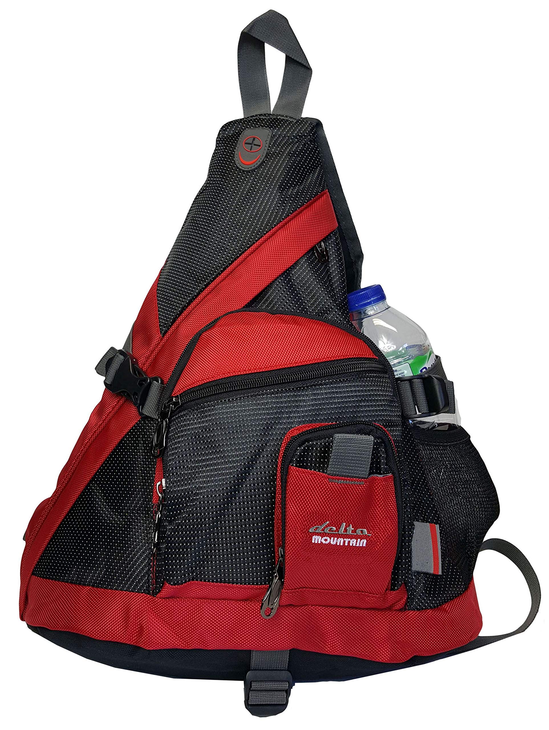 GFM® Mens Monostrap Sling Backpack for Cycling, Bike, Biking etc (EXC)(S1-1154-Red)