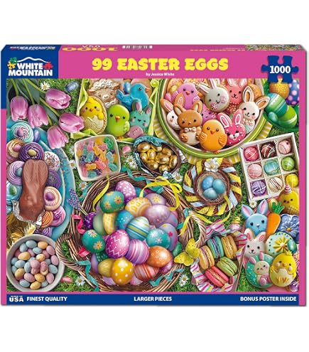 Amazon.com: White Mountain 1000 Piece Jigsaw Puzzle Spring Holiday