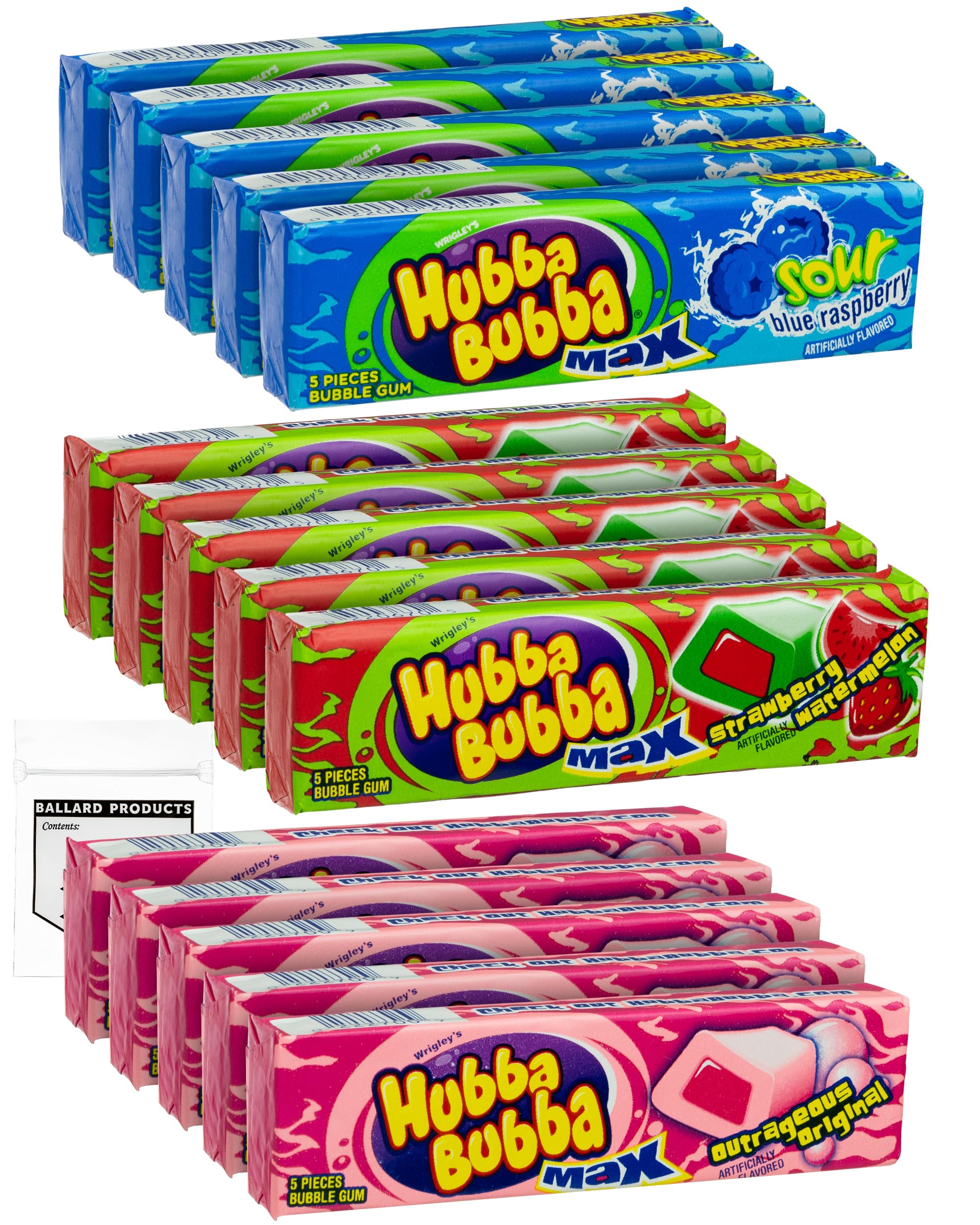 Hubba Bubba Bubble Gum Variety Pack of 15