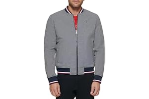 Tommy Hilfiger mens Lightweight Varsity Rib Knit Bomber JacketShell Jacket