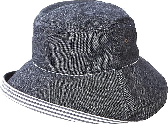 Amazon Co Jp コジット 帽子 Uv レディース つば広 髪型ふんわり デニムハット ブラック ホーム キッチン