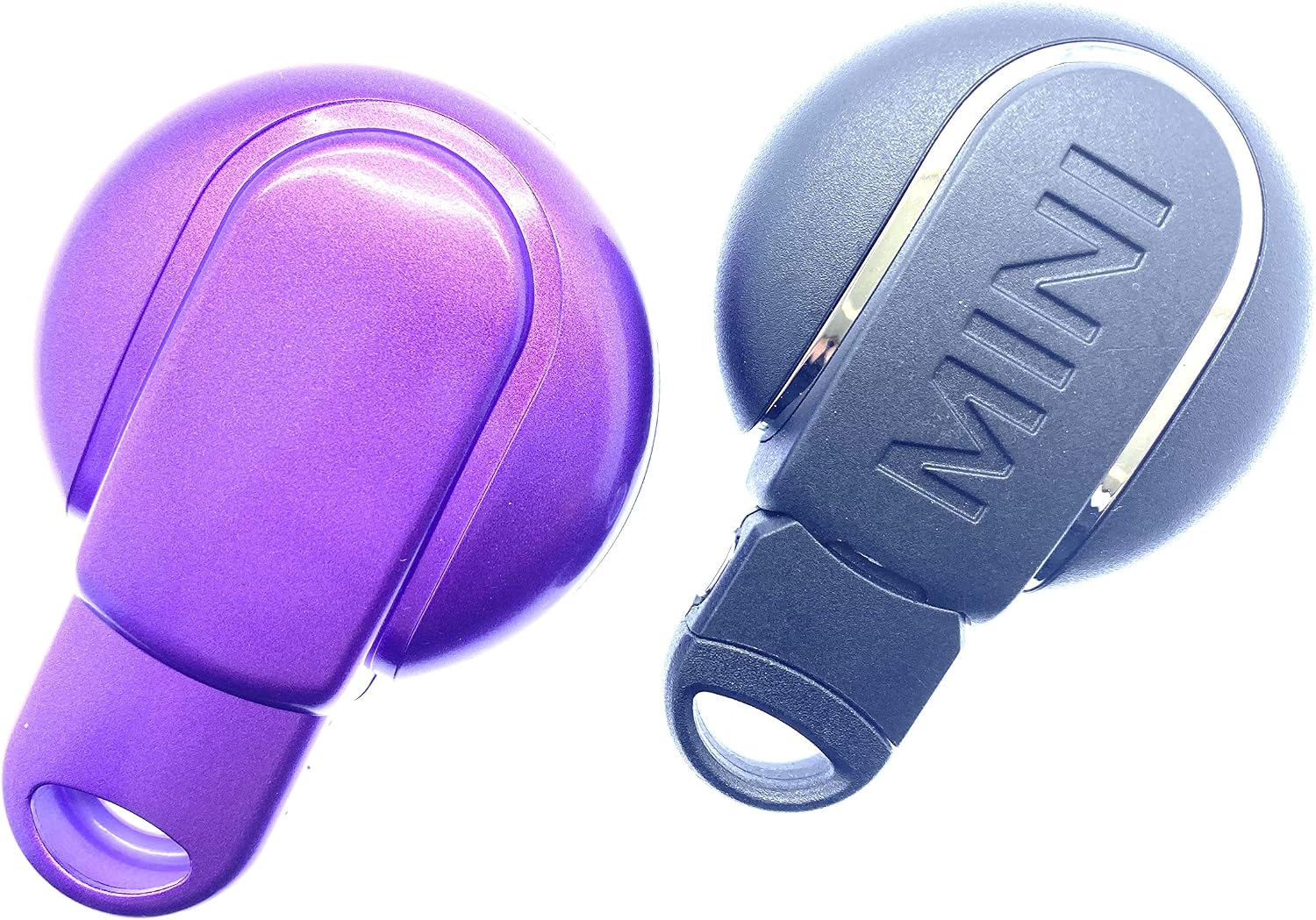 Nordecco Metallic Gloss Hard Plastic Shell Case Cover For Mini Keyless Smart Key Fob Compatible With Mini 2014-20 Hatch Cabrio Coupe CountryMan PaceMan ClubMan F54 /F55 56 57 60 R60/61 (Purple) - Image 4