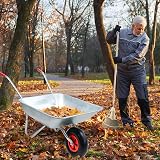 Crystals 65L/100KG Wheelbarrow Heavy Duty Galvanised with Pneumatic Tyre view 6