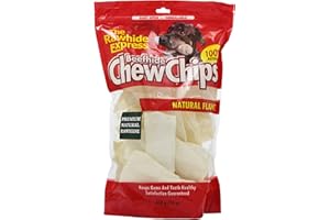 The Rawhide Express Natural Rawhide Strips/Chips Dog Chew, 16 Oz 450 G