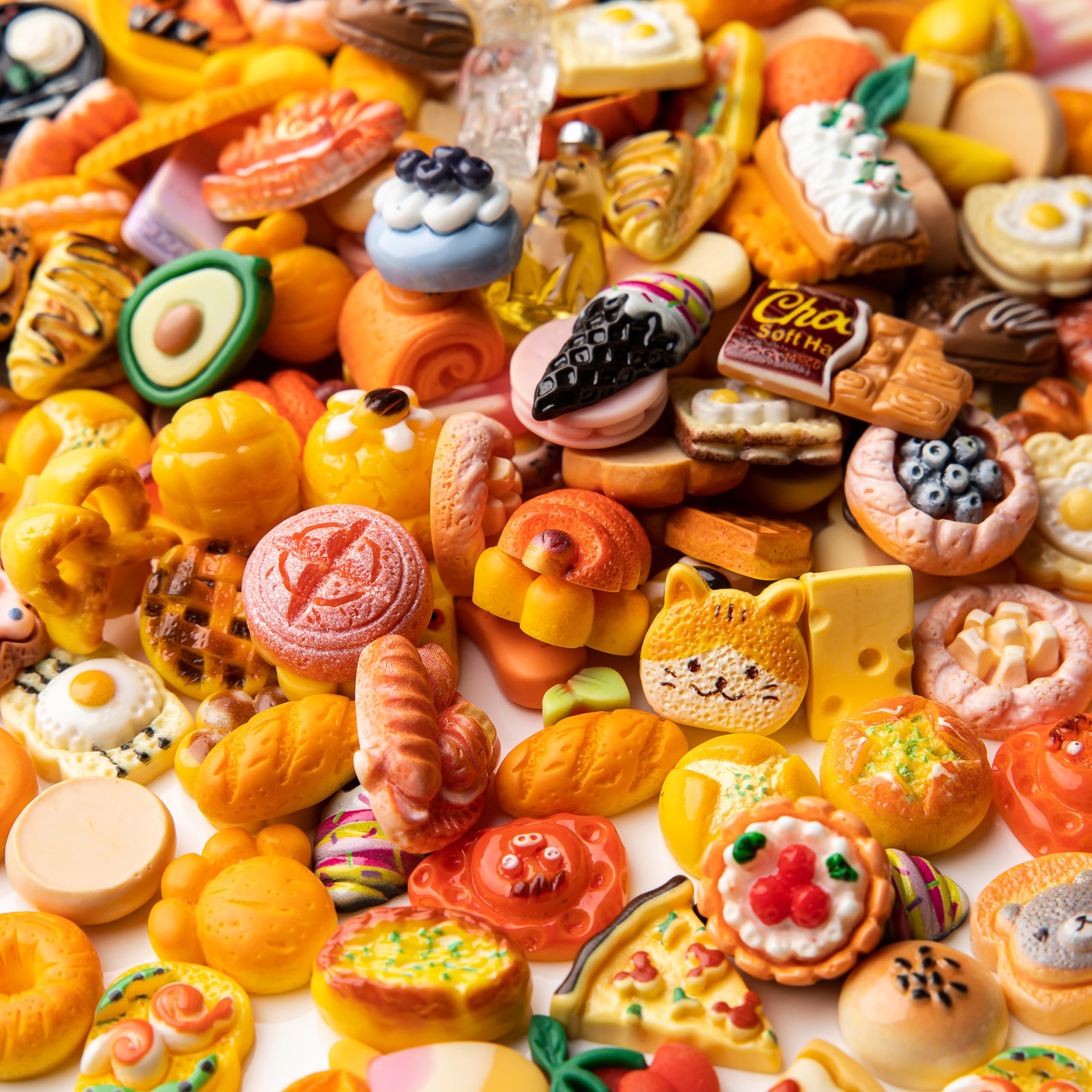 Slime Charms Food Cute Set - Mixed Lot Assorted Food Resin Flatback Cute Sets for DIY Crafts Making,Decorations,Scrapbooking,Embellishments,Hair Clip 25pcs