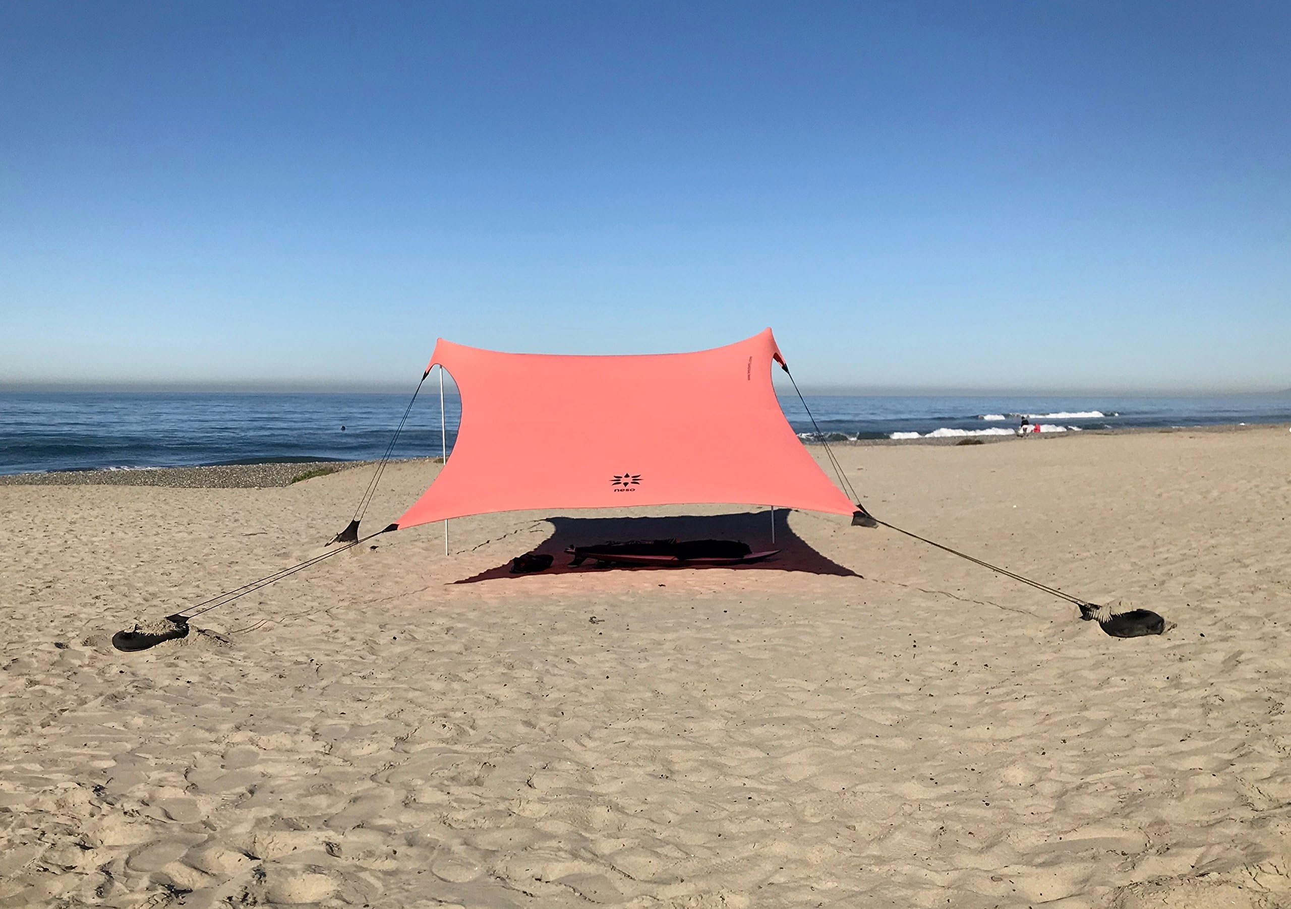 Neso Tents Gigante Beach Tent, 8ft Tall, 11 x 11ft, Biggest Portable Beach Shade, UPF 50+ Sun Protection, Reinforced Corners and Cooler Pocket