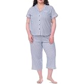 Karen Neuburger Women's Plus Size Capri Girlfriend Pajama Set